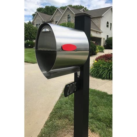 marine grade stainless steel post box|Spira Mailbox Post Mount Stainless Steel Metal Large Mailbox.